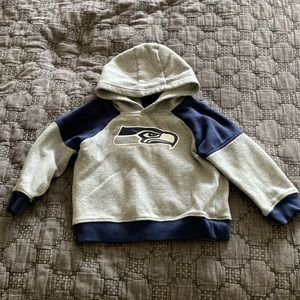 NFL Team Apparel, Seattle Seahawks, Kids, Hooded Sweatshirt, 3T, Gray, Blue